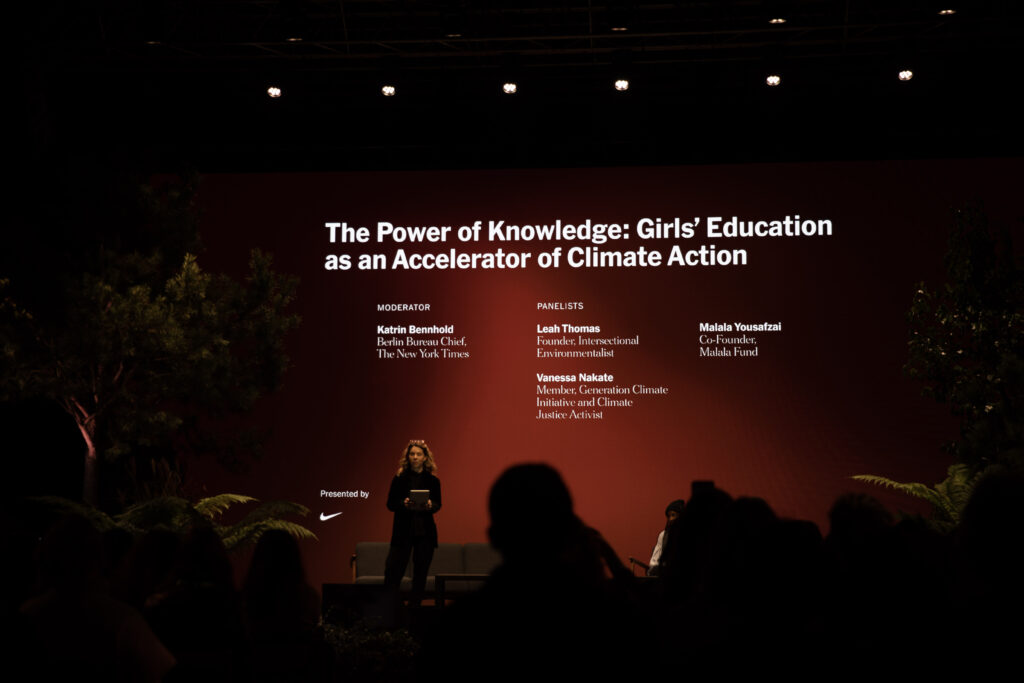 Palestrantes do painel O poder do conhecimento: educação de meninas como um acelerador de ação climática