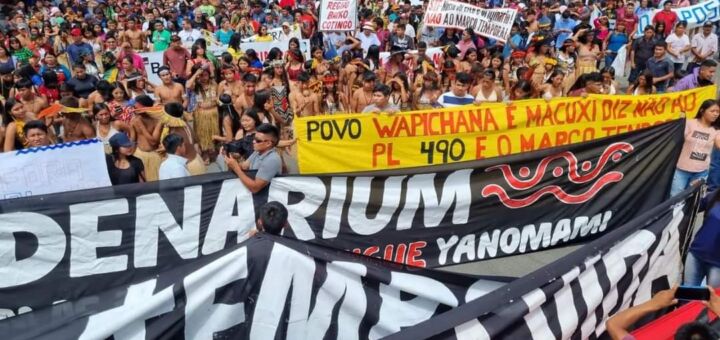 Marco temporal é alvo de protestos por todo o Brasil