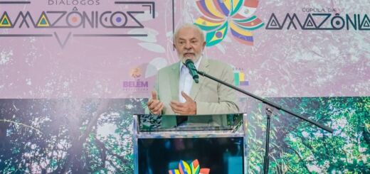 Presidente durante a Declaração de Belém