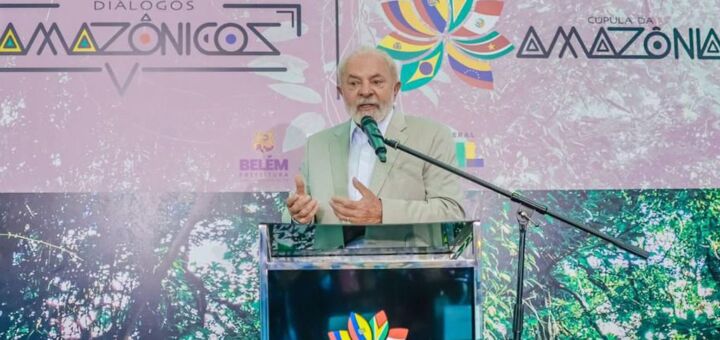 Presidente durante a Declaração de Belém