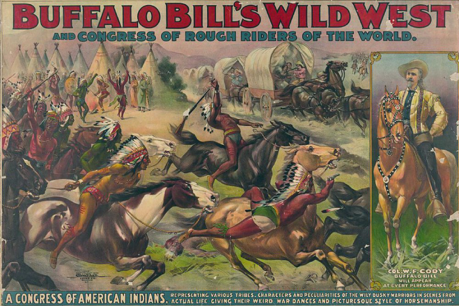 Cartaz do Show de Búfalo Bill, ca 1899, Biblioteca do Congresso dos EUA