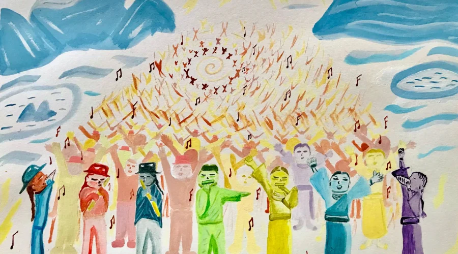 San Juan: Ilustración Danzando en diversidad y resistencia. David Menacho Tugumbango.