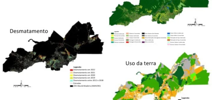 Mapa do novo arco do desmatamento em polo agrícola