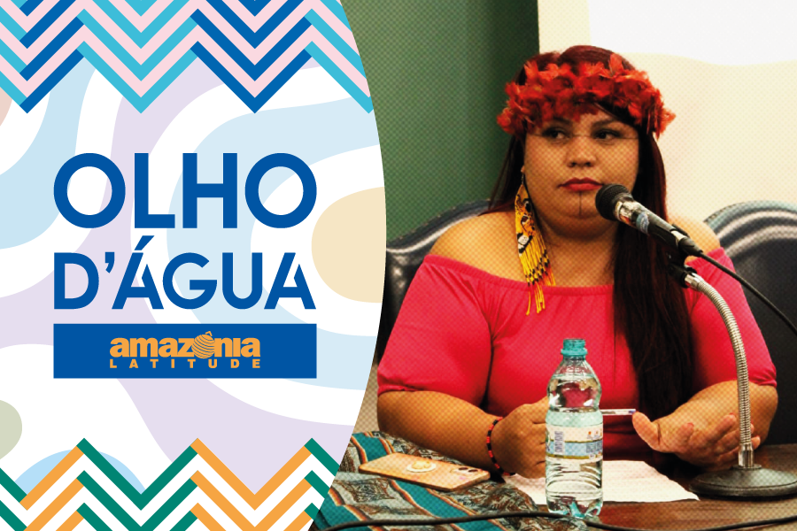 Vanessa Terena, psicóloga indígena. Foto: Vanessa Terena / Arquivo pessoal. Arte: Fabrício Vinhas