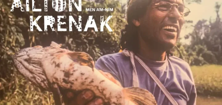 O líder indígena, ambientalista e pensador Ailton Krenak é homenageado na exposição Ocupação. Foto: Letícia Vieira/Exposição Ocupação.