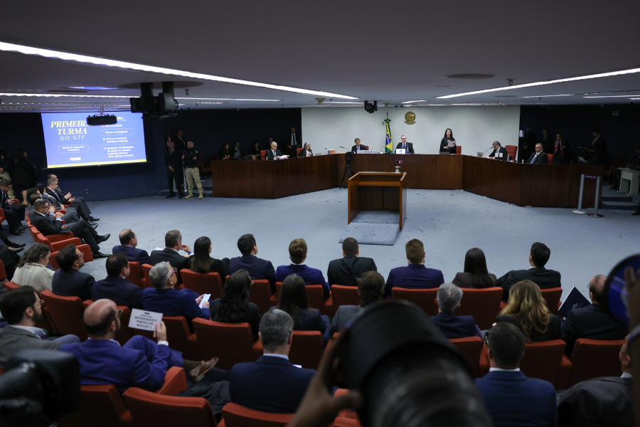 Julgamento de Bolsonaro e de mais sete réus da trama golpista no STF. Foto: Fabio Rodrigues-Pozzebom/ Agência Brasil.