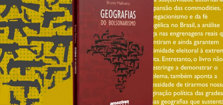 A editora Amazônia Latitude Press disponibiliza gratuitamente a versão digital de "Geografias do Bolsonarismo", de Bruno Malheiro. Arte: Fabrício Vinhas/Amazônia Latitude.