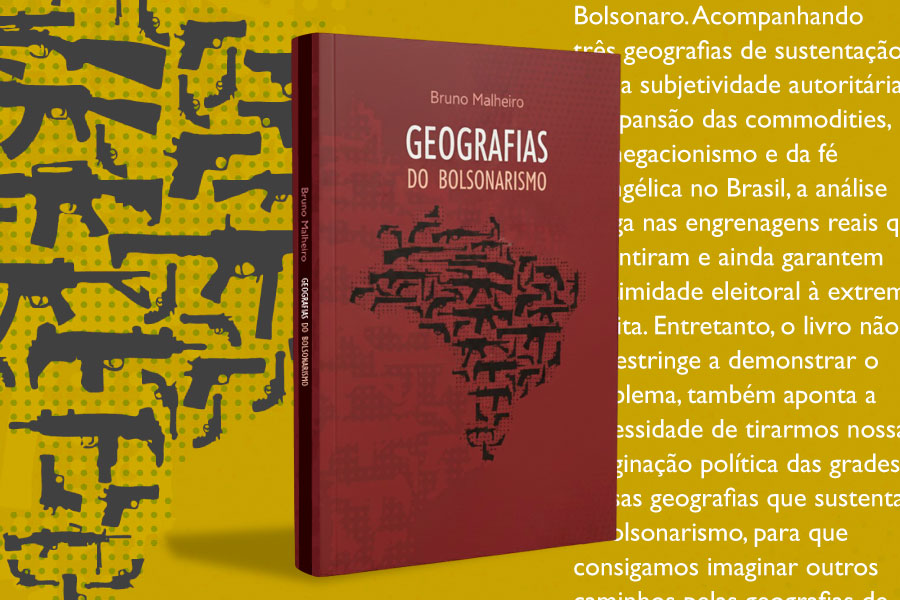 A editora Amazônia Latitude Press disponibiliza gratuitamente a versão digital de "Geografias do Bolsonarismo", de Bruno Malheiro. Arte: Fabrício Vinhas/Amazônia Latitude.