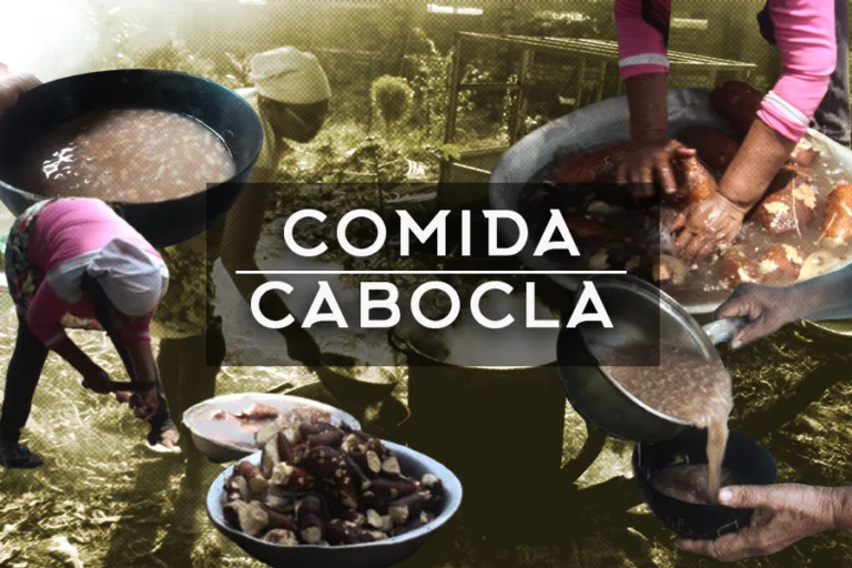 A Mandicuera, o mingau ritual do Nordeste Paraense feito a partir da mandiocaba, conecta vivos e mortos, moldando a identidade e o senso de pertencimento. Arte: Fabrício Vinhas.