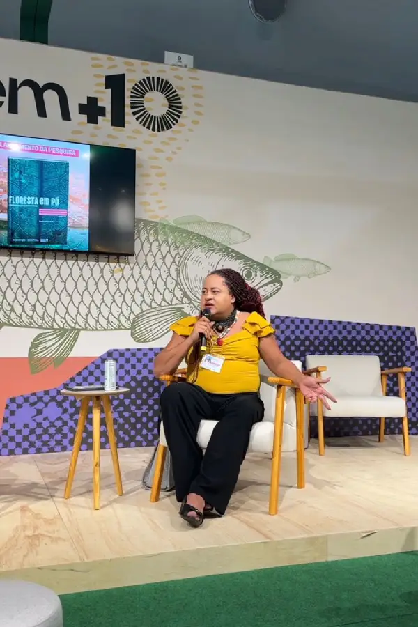 "A floresta não se mantém em pé se nós não conseguirmos nos manter no território", alertou a pesquisadora Dandara Rudsan sobre o impacto do narcotráfico.