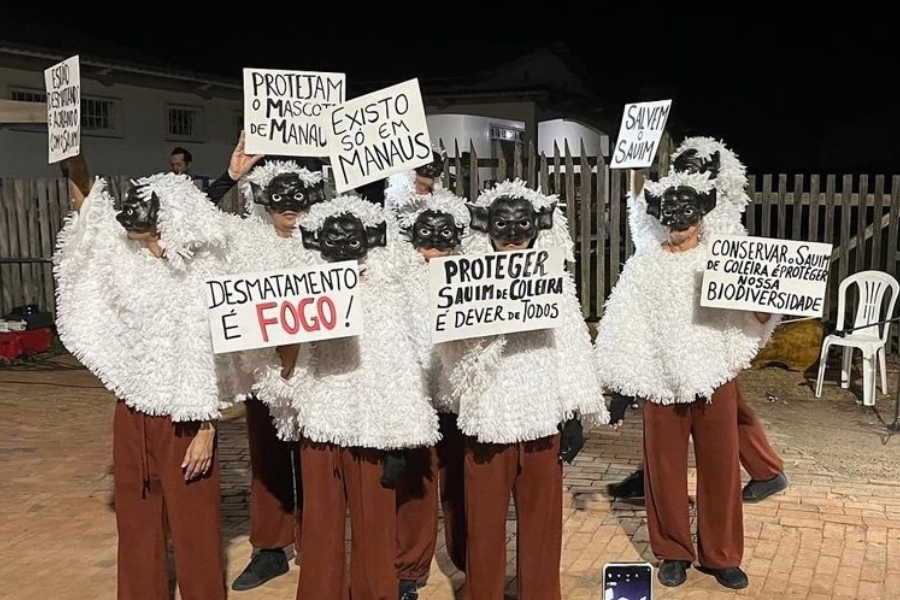 Apresentação da Cia Vitória Régia no município de Bujari, Acre. Foto: Festival Matias de Teatro de Rua.