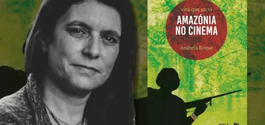 “Virá que eu vi – Amazónia no Cinema”: O livro de Anabela Roque analisa mais de 50 filmes que definem o cinema amazônico como um movimento ético e transformador. Arte: Isabela Leite/Amazônia Latitude.