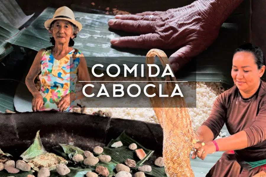 A feitura do beiju em Araí mobiliza a comunidade em um ritual que culmina na partilha da Sexta-feira Santa, onde o alimento se torna o elo de união entre famílias e vizinhos. Arte: Fabrício Vinhas/Amazônia Latitude.