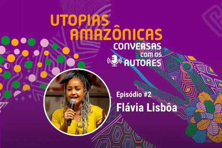 O corpo das mulheres indígenas, quilombolas e negras da Amazônia como a primeira trincheira de resistência. A série Utopias Amazônicas recebe Flávia Lisboa para um debate sobre "O Corpo Utópico". Arte: Fabrício Vinhas/Amazônia Latitude.