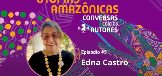 Na quinta entrevista da série Utopias Amazônicas, a socióloga Edna Castro discute como reconstruir as formas de imaginar o amanhã a partir das vivências e saberes da floresta. Arte: Fabrício Vinhas/Amazônia Latitude.