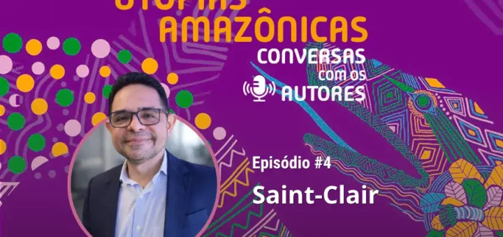 Quem tem o direito de narrar a Amazônia? O geógrafo Saint-Clair Cordeiro da Trindade Júnior é o convidado do quarto episódio do LatitudeCast, em uma discussão profunda sobre mercado de terras, contraracionalidades e a força do lugar. Arte: Fabrício Vinhas/Amazônia Latitude.