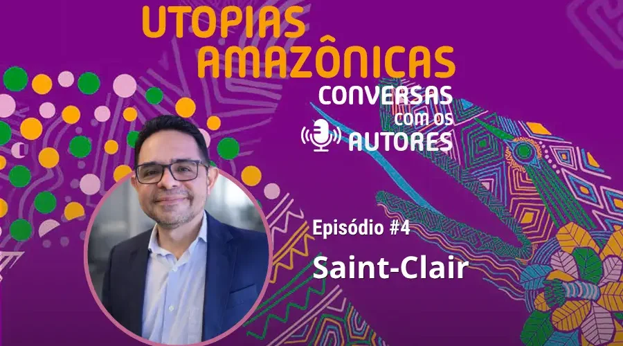 Quem tem o direito de narrar a Amazônia? O geógrafo Saint-Clair Cordeiro da Trindade Júnior é o convidado do quarto episódio do LatitudeCast, em uma discussão profunda sobre mercado de terras, contraracionalidades e a força do lugar. Arte: Fabrício Vinhas/Amazônia Latitude.