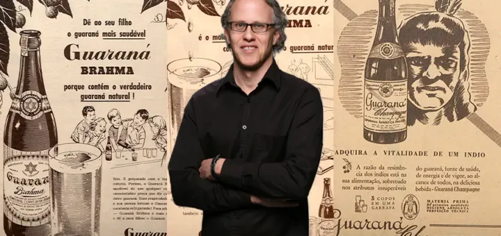 O historiador Seth Garfield destrincha como a transformação da planta sagrada em refrigerante de massa operou sob a lógica do apagamento da ciência indígena e do racismo ambiental. Arte: Loan Basto/Revista Amazônia Latitude.