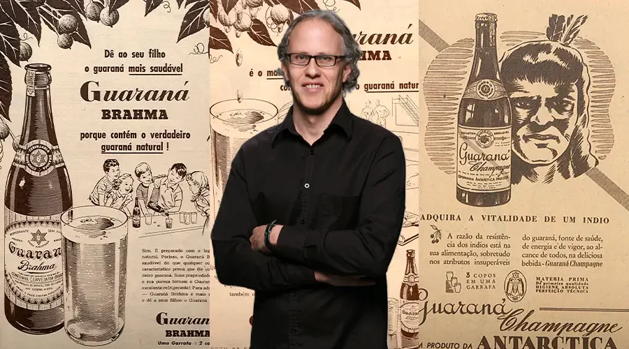 O historiador Seth Garfield destrincha como a transformação da planta sagrada em refrigerante de massa operou sob a lógica do apagamento da ciência indígena e do racismo ambiental. Arte: Loan Basto/Revista Amazônia Latitude.